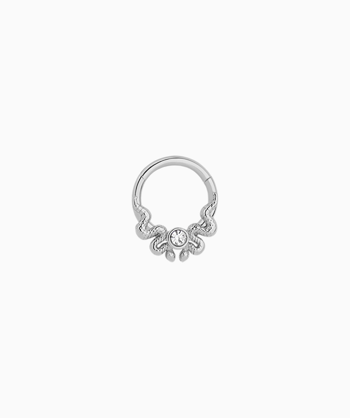 Double Snake Clicker Hoop - Stainless Steel - Daith, Septum - Oumo Jewelry