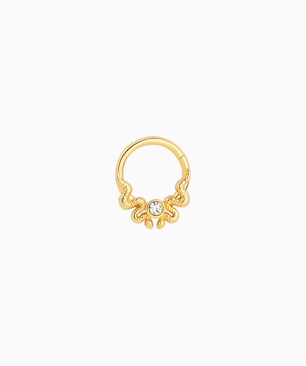 Double Snake Clicker Hoop - Stainless Steel - Daith, Septum - Oumo Jewelry