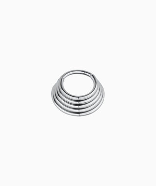 Titanium Five Circles Clicker Hoop - OumoJewelry
