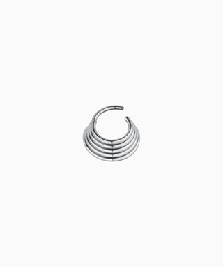 Titanium Five Circles Clicker Hoop - OumoJewelry