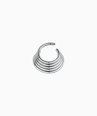 Titanium Five Circles Clicker Hoop - OumoJewelry