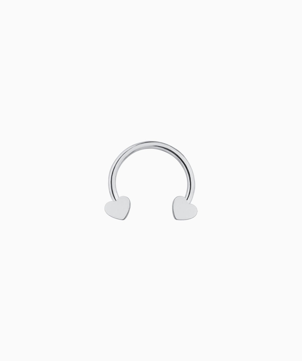 Heart Nose Hoop - Stainless Steel - Daith, Nostril, Septum - Oumo Jewelry