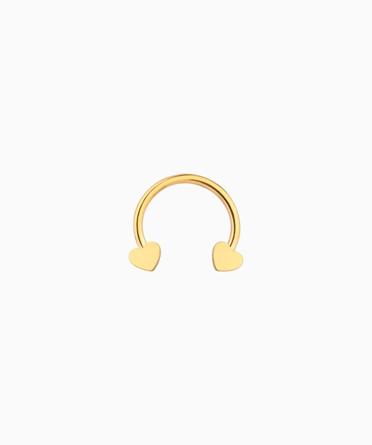 Heart Nose Hoop - Stainless Steel - Daith, Nostril, Septum - Oumo Jewelry