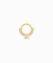 Sparkling Gemstone Seamless Ring - Stainless Steel - Septum - Oumo Jewelry