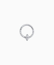 Titanium Marquise Clicker Hoop - Titanium - Daith, Septum - Oumo Jewelry