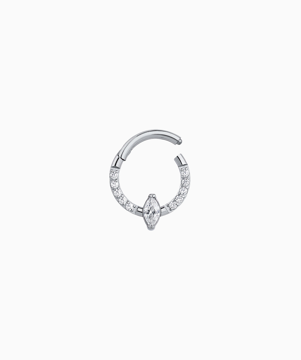 Titanium Marquise Clicker Hoop - Titanium - Daith, Septum - Oumo Jewelry