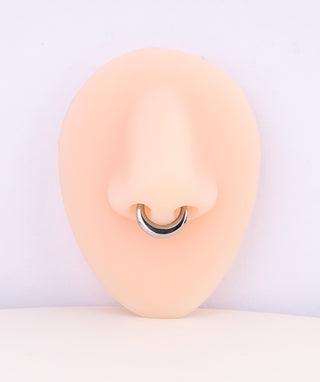 Titanium Bold Clicker Hoop - OumoJewelry