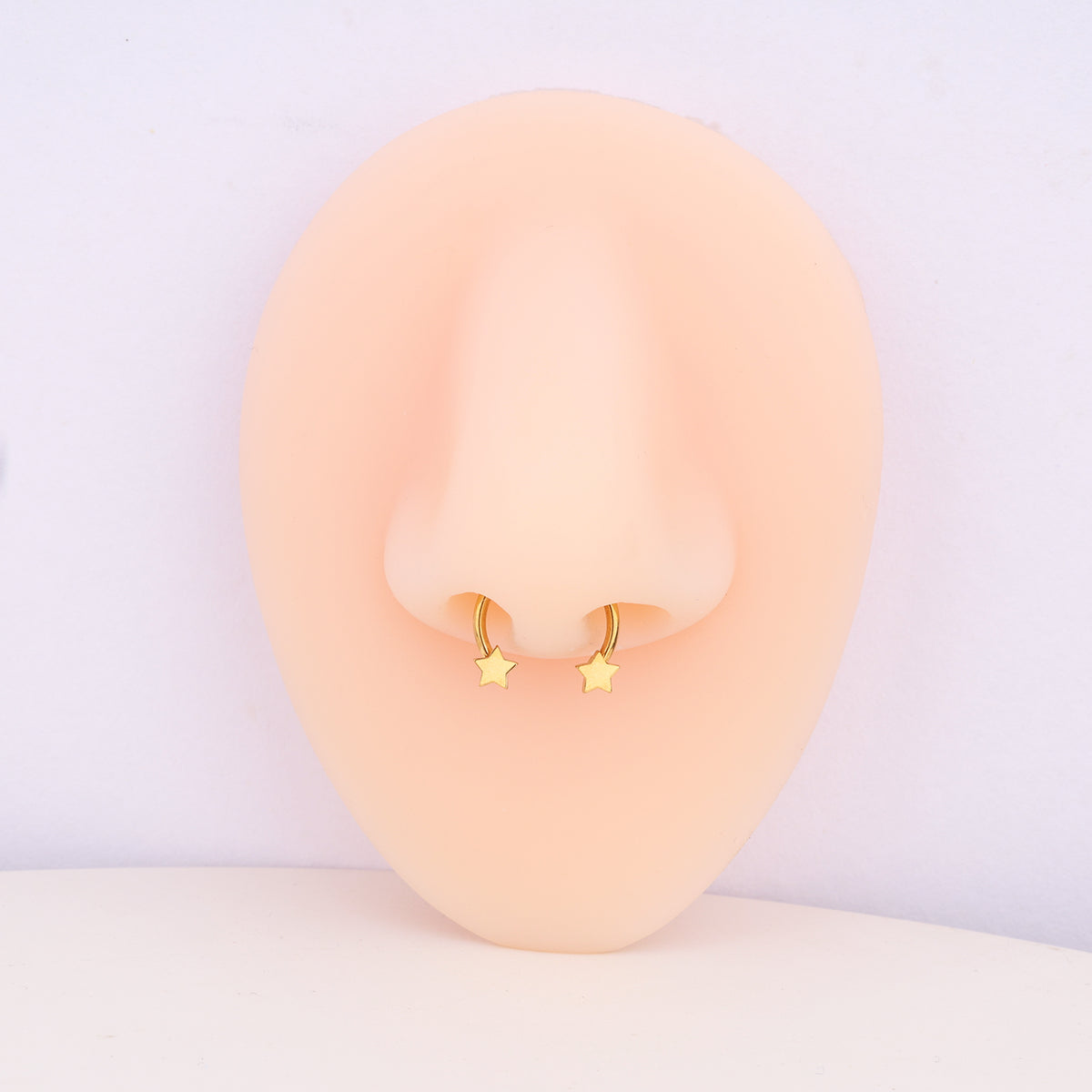 Star Nose Hoop - Stainless Steel - Upper Lobe, Septum, Daith - Oumo Jewelry