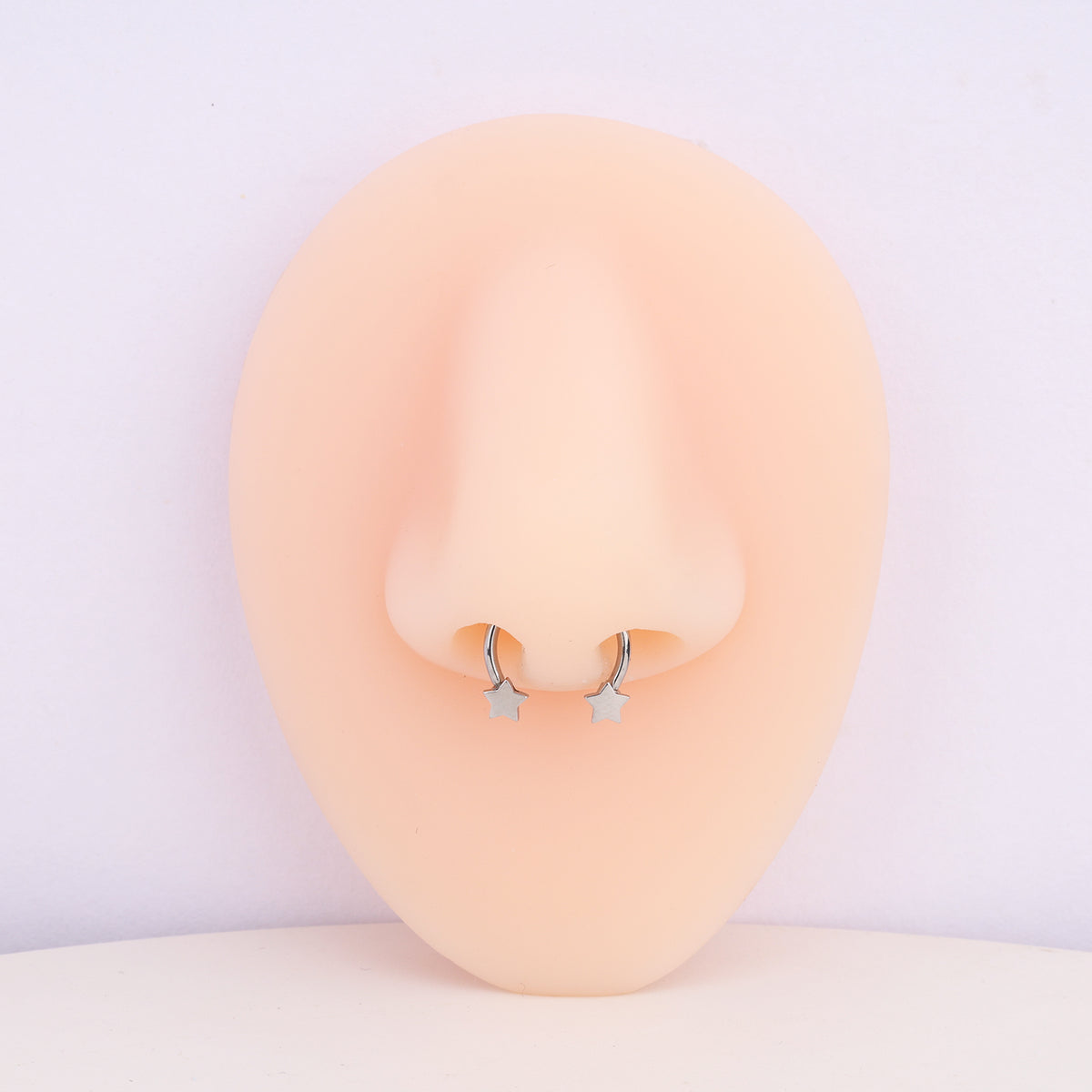 Star Nose Hoop - Stainless Steel - Upper Lobe, Septum, Daith - Oumo Jewelry