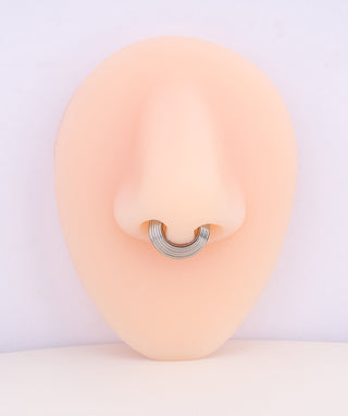 Titanium Five Circles Clicker Hoop - OumoJewelry