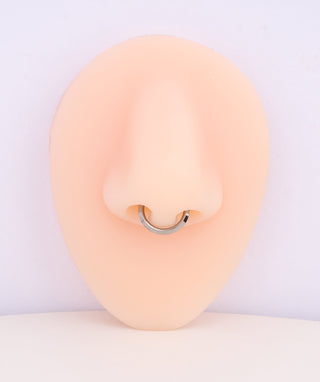 Titanium Minimalist Clicker Hoop - OumoJewelry
