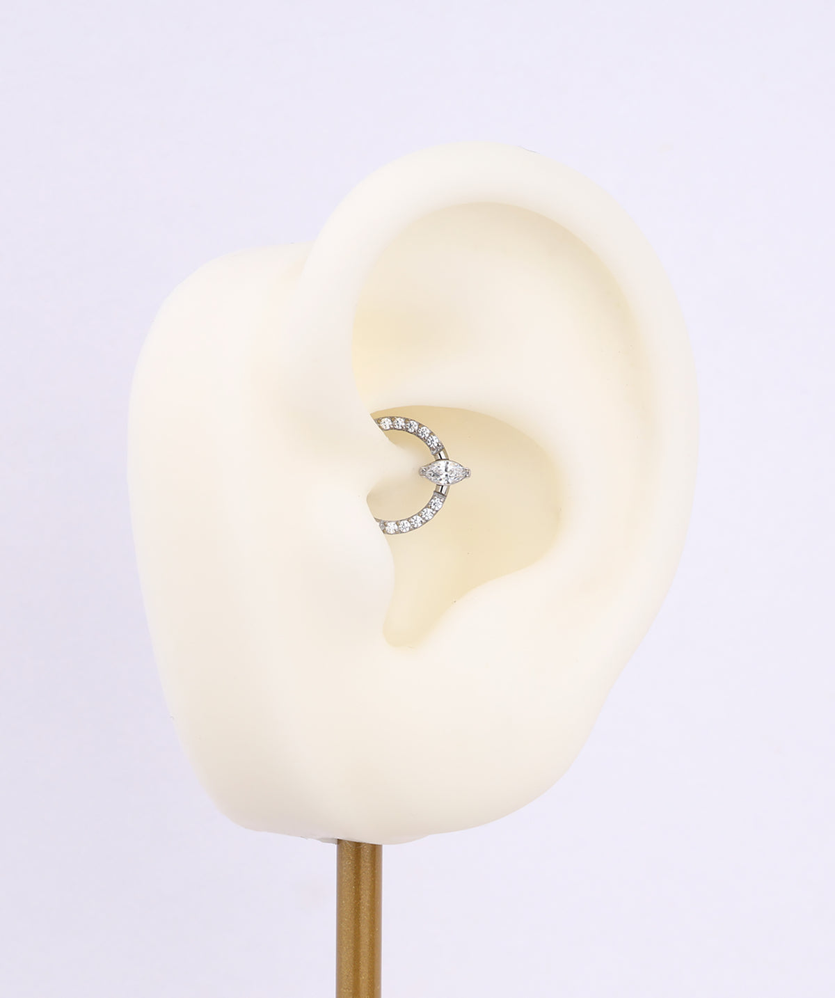 Titanium Marquise Clicker Hoop - Titanium - Daith, Septum - Oumo Jewelry