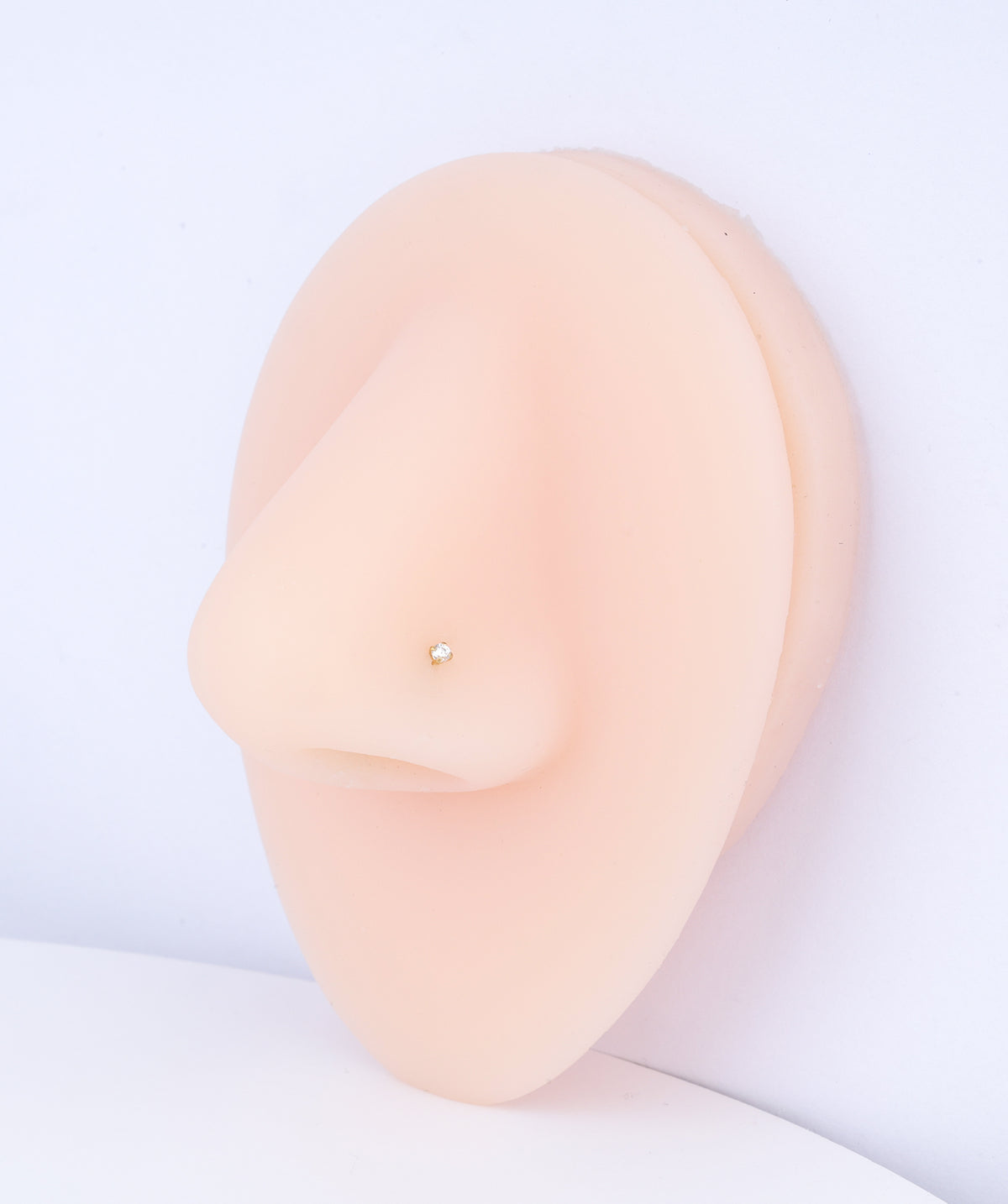 Basic Gemstone Nose Stud - Stainless Steel - Nostril - Oumo Jewelry