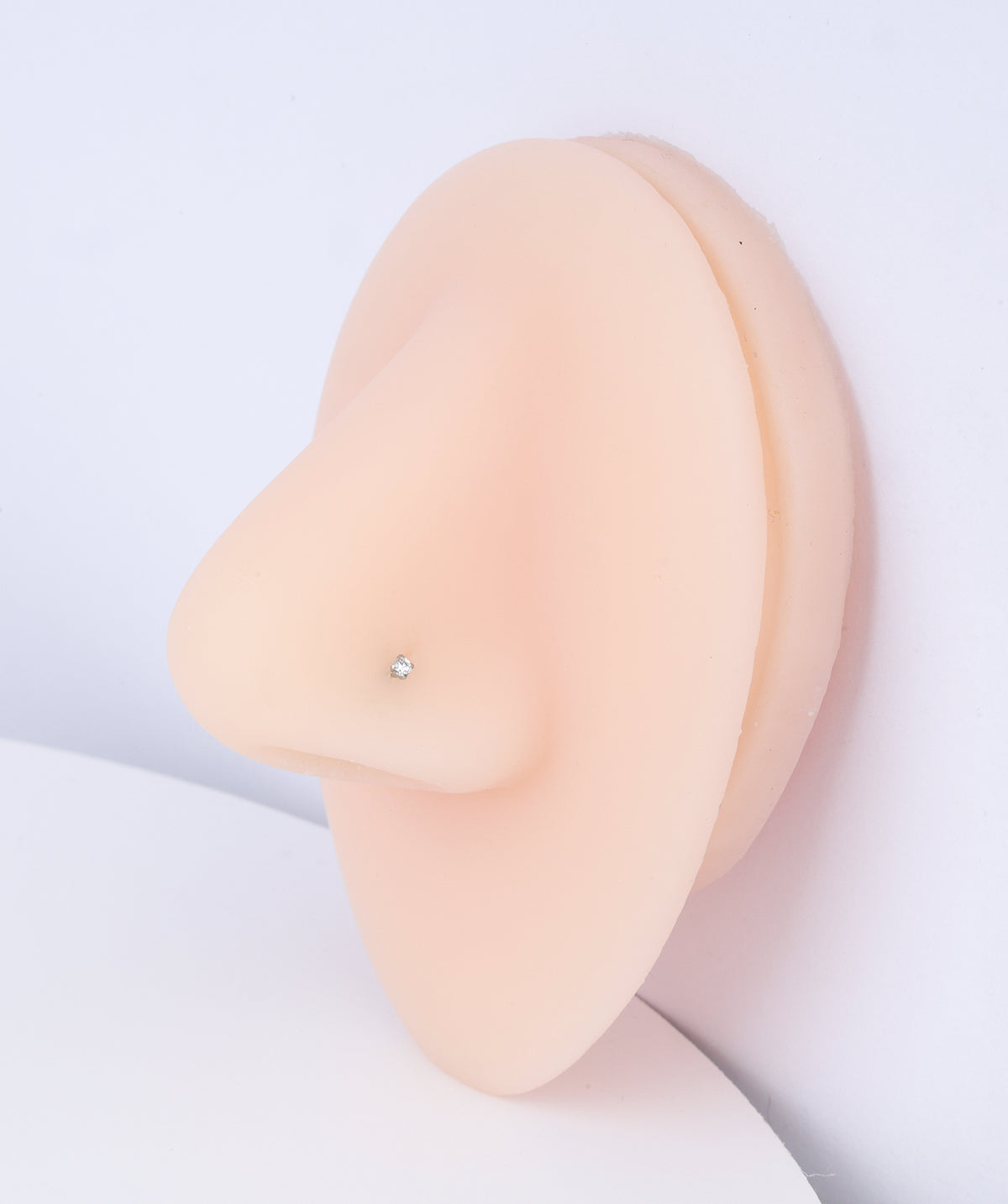 Basic Gemstone Nose Stud - Stainless Steel - Nostril - Oumo Jewelry