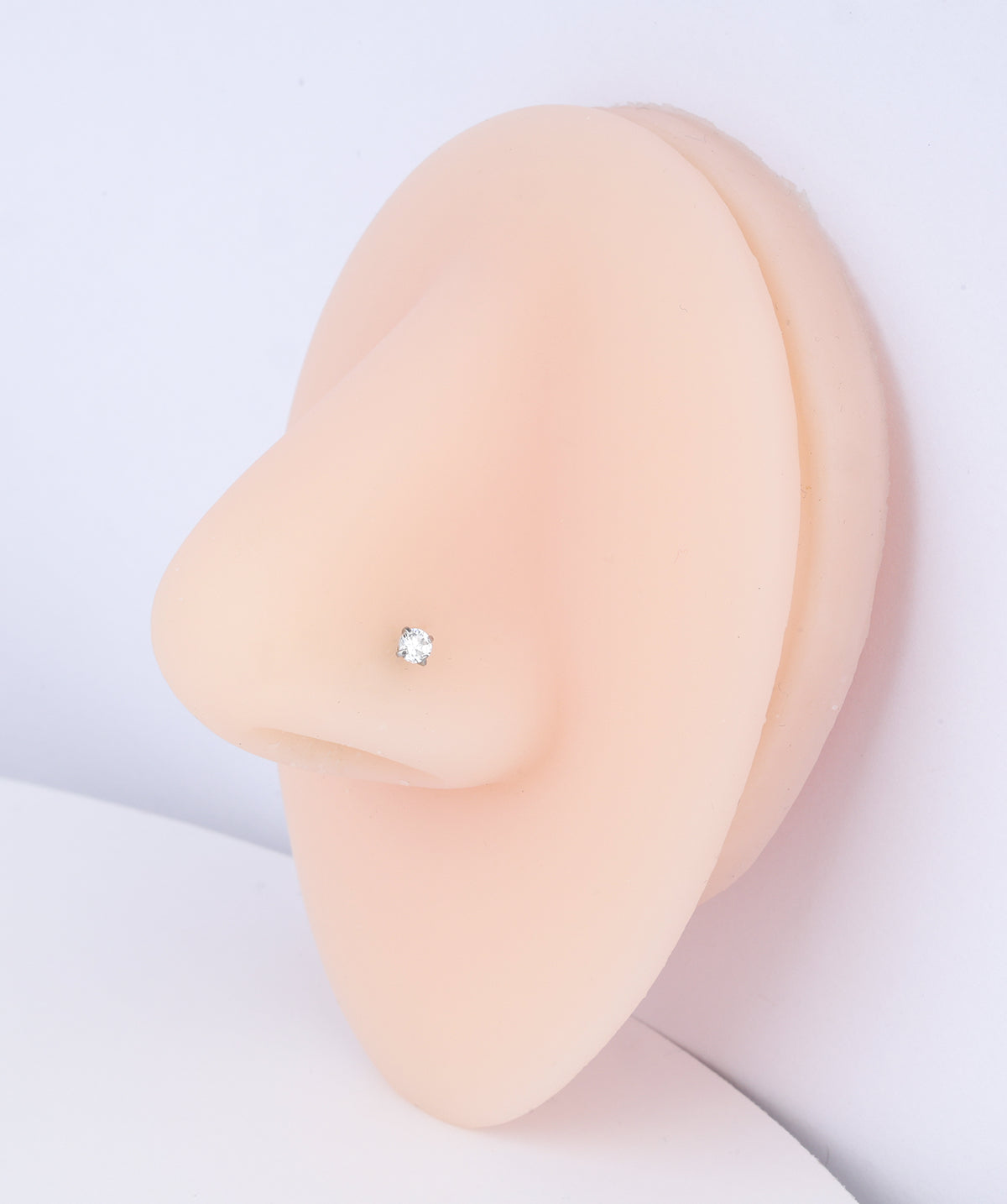 Basic Gemstone Nose Stud - Stainless Steel - Nostril - Oumo Jewelry