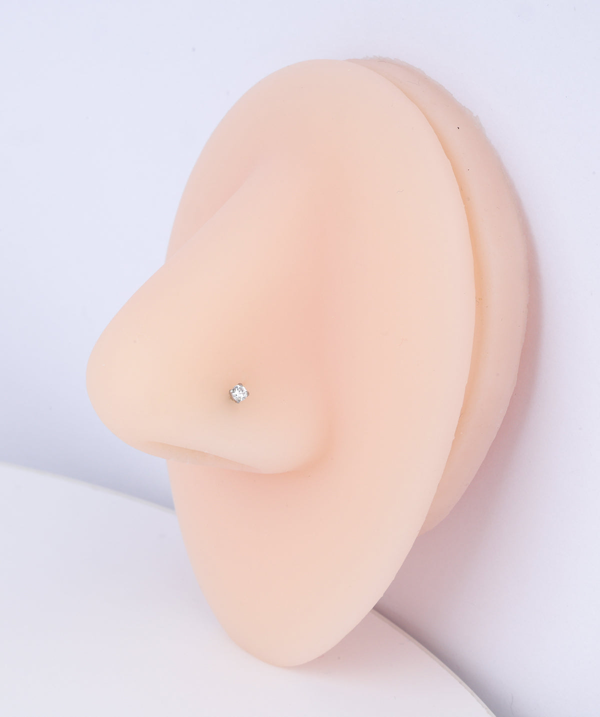 Basic Gemstone Nose Stud - Stainless Steel - Nostril - Oumo Jewelry