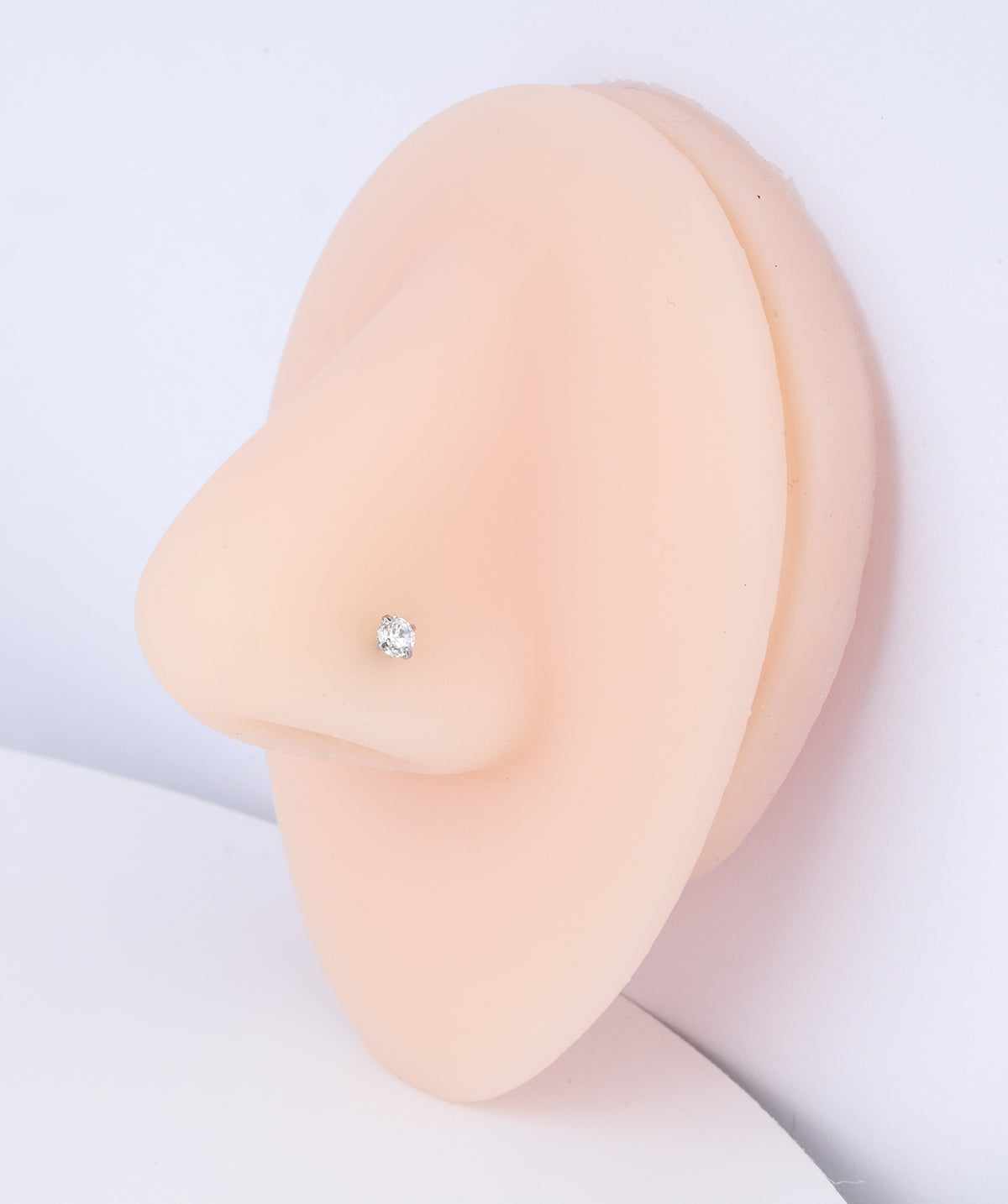 Basic Gemstone Nose Stud - Stainless Steel - Nostril - Oumo Jewelry