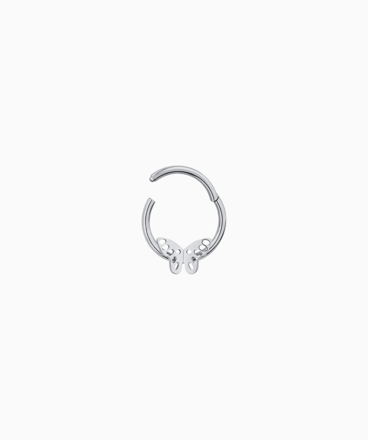 Titanium Butterfly Clicker Hoop - Titanium - Septum - Oumo Jewelry