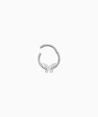 Titanium Butterfly Clicker Hoop - OumoJewelry