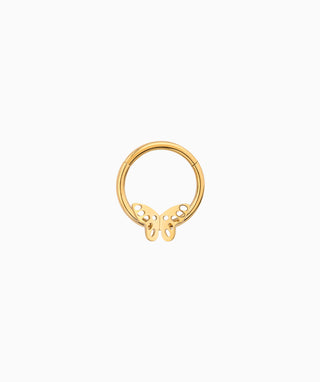 Titanium Butterfly Clicker Hoop - OumoJewelry