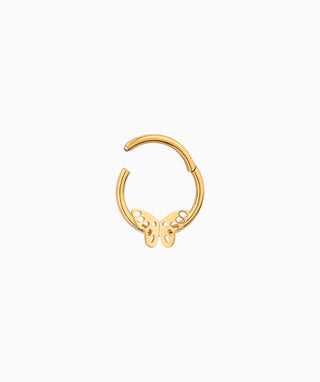 Titanium Butterfly Clicker Hoop - OumoJewelry