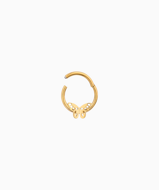 Titanium Butterfly Clicker Hoop - OumoJewelry