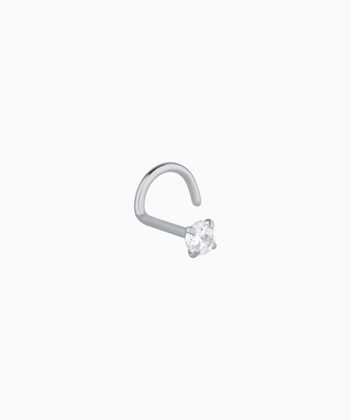 Basic Gemstone Nose Stud - Stainless Steel - Nostril - Oumo Jewelry