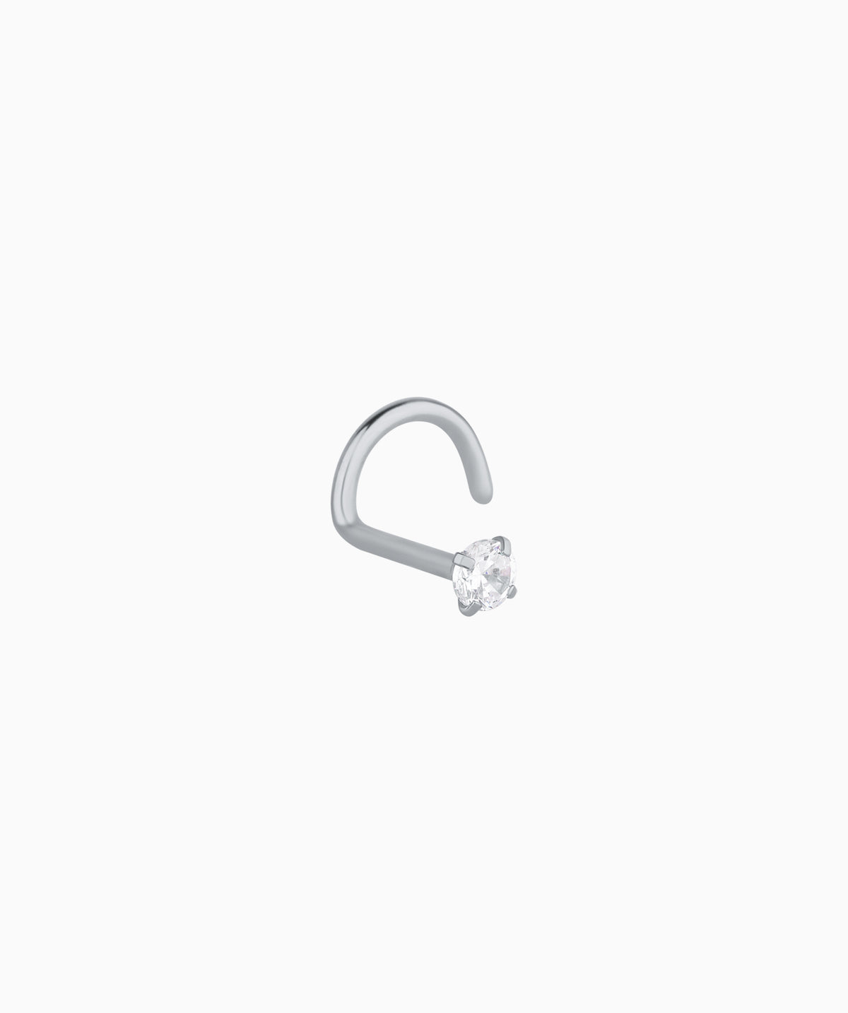 Basic Gemstone Nose Stud - Stainless Steel - Nostril - Oumo Jewelry