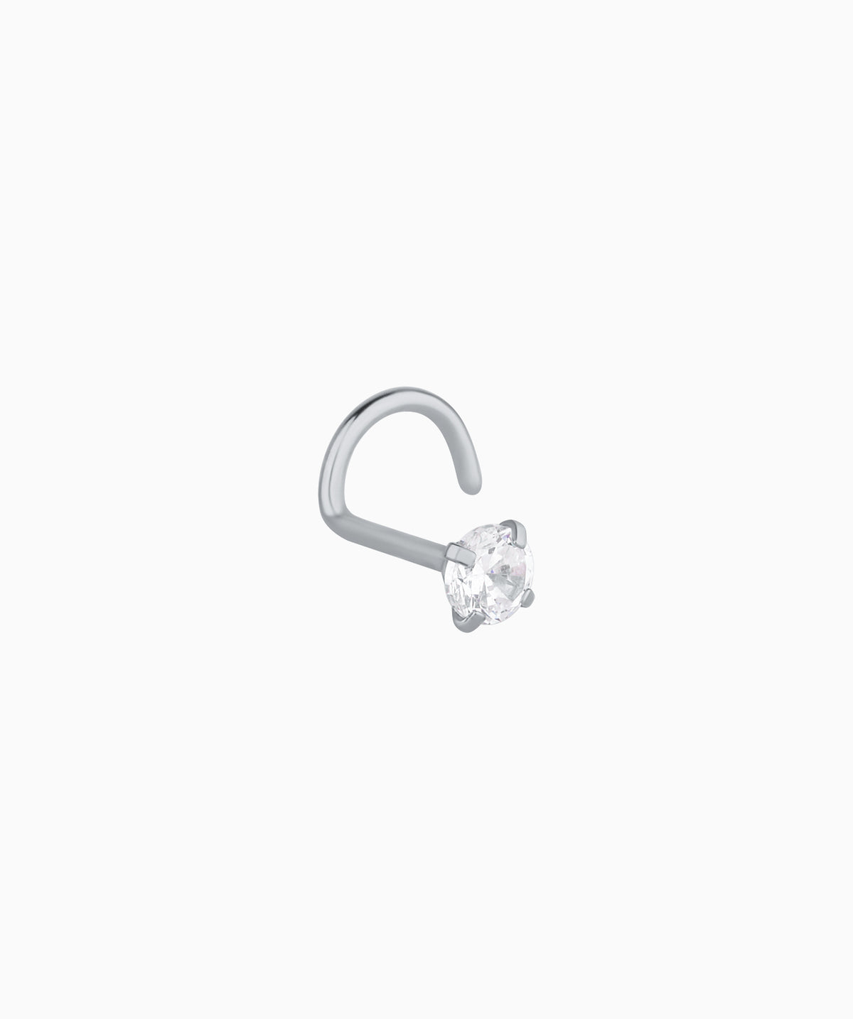 Basic Gemstone Nose Stud - Stainless Steel - Nostril - Oumo Jewelry