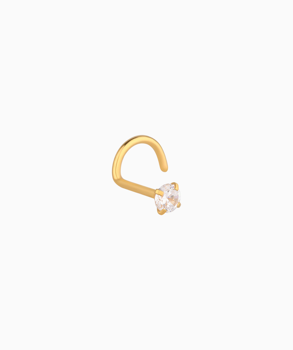 Basic Gemstone Nose Stud - Stainless Steel - Nostril - Oumo Jewelry