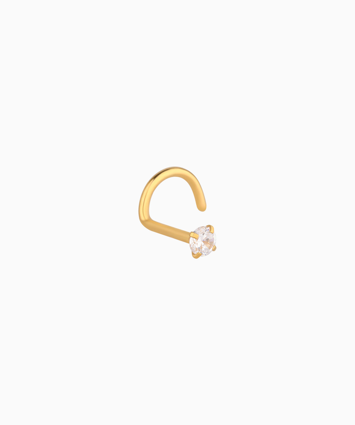 Basic Gemstone Nose Stud - Stainless Steel - Nostril - Oumo Jewelry