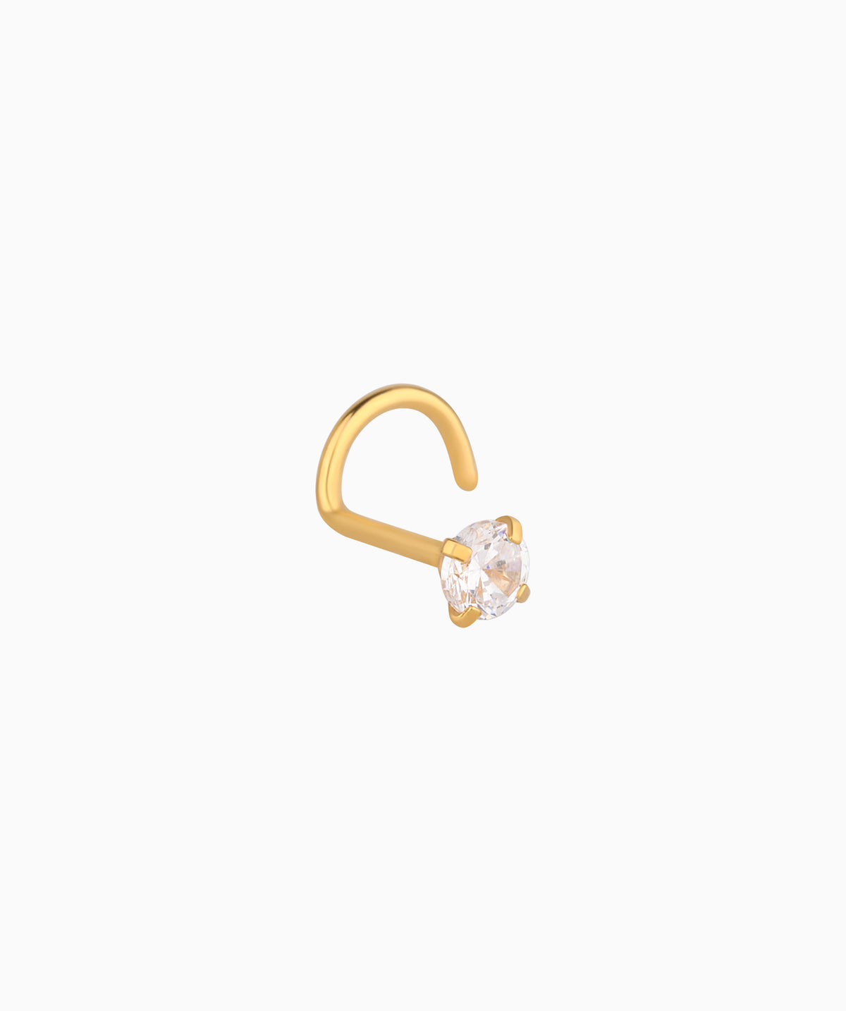 Basic Gemstone Nose Stud - Stainless Steel - Nostril - Oumo Jewelry