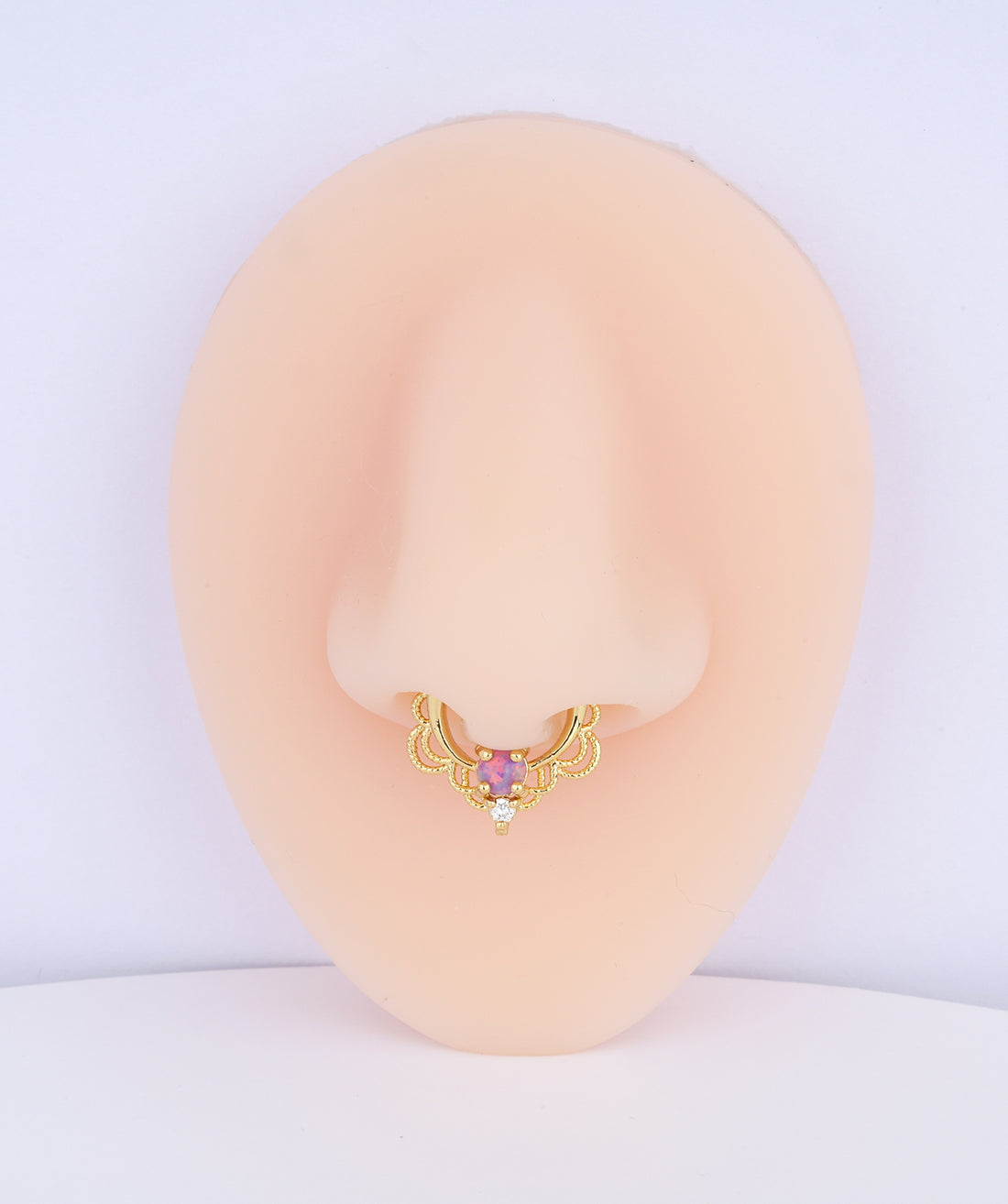 Purple Opal Clicker Hoop