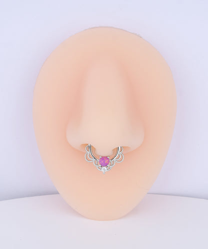 Purple Opal Clicker Hoop