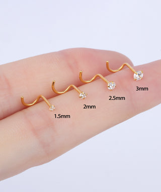 Basic Gemstone Nose Stud - OumoJewelry