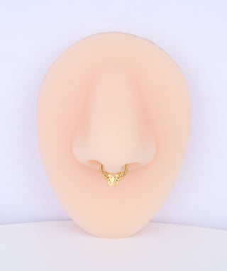 Titanium Butterfly Clicker Hoop - OumoJewelry
