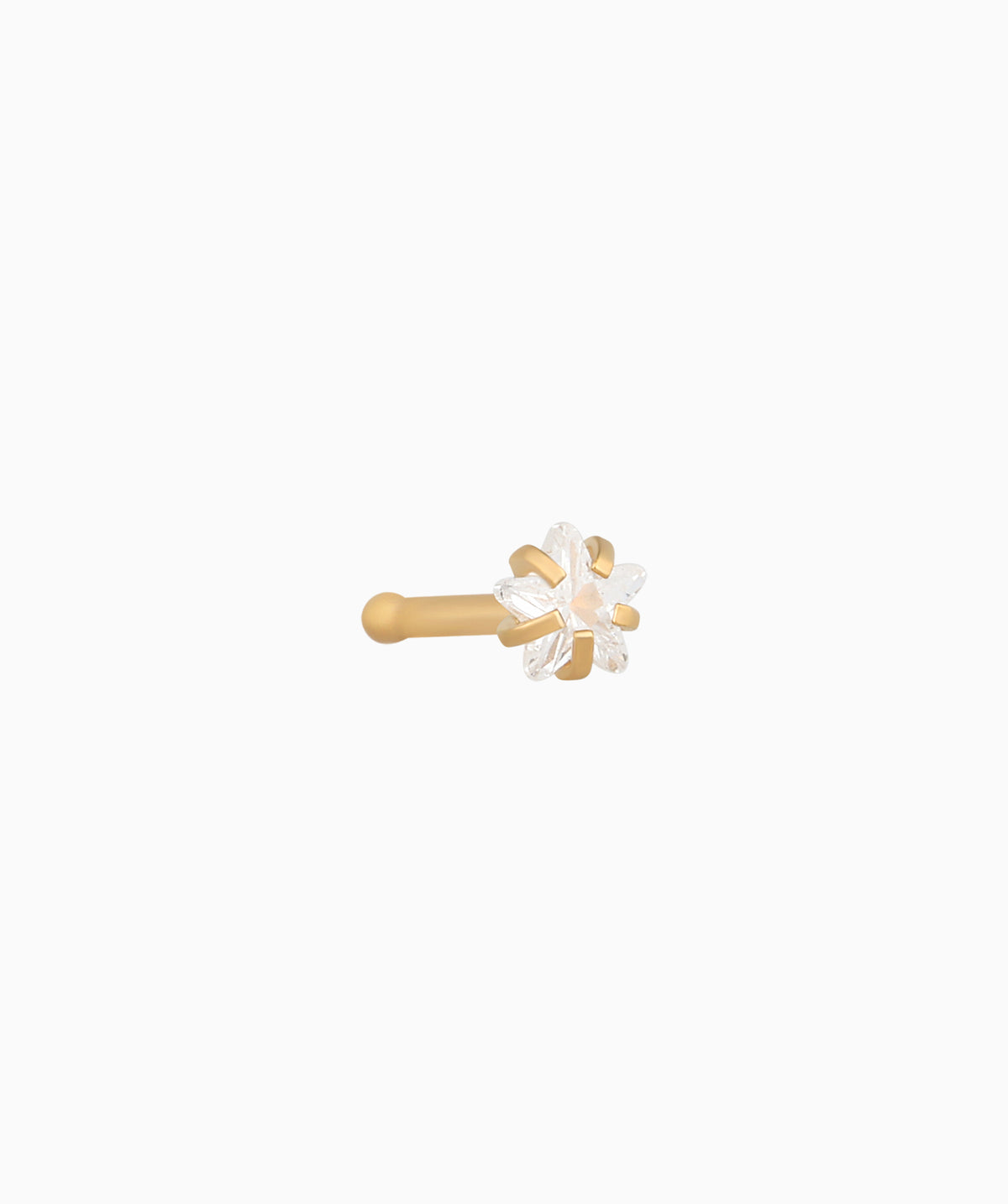 Shining Star Nose Stud - Stainless Steel - Nostril - Oumo Jewelry