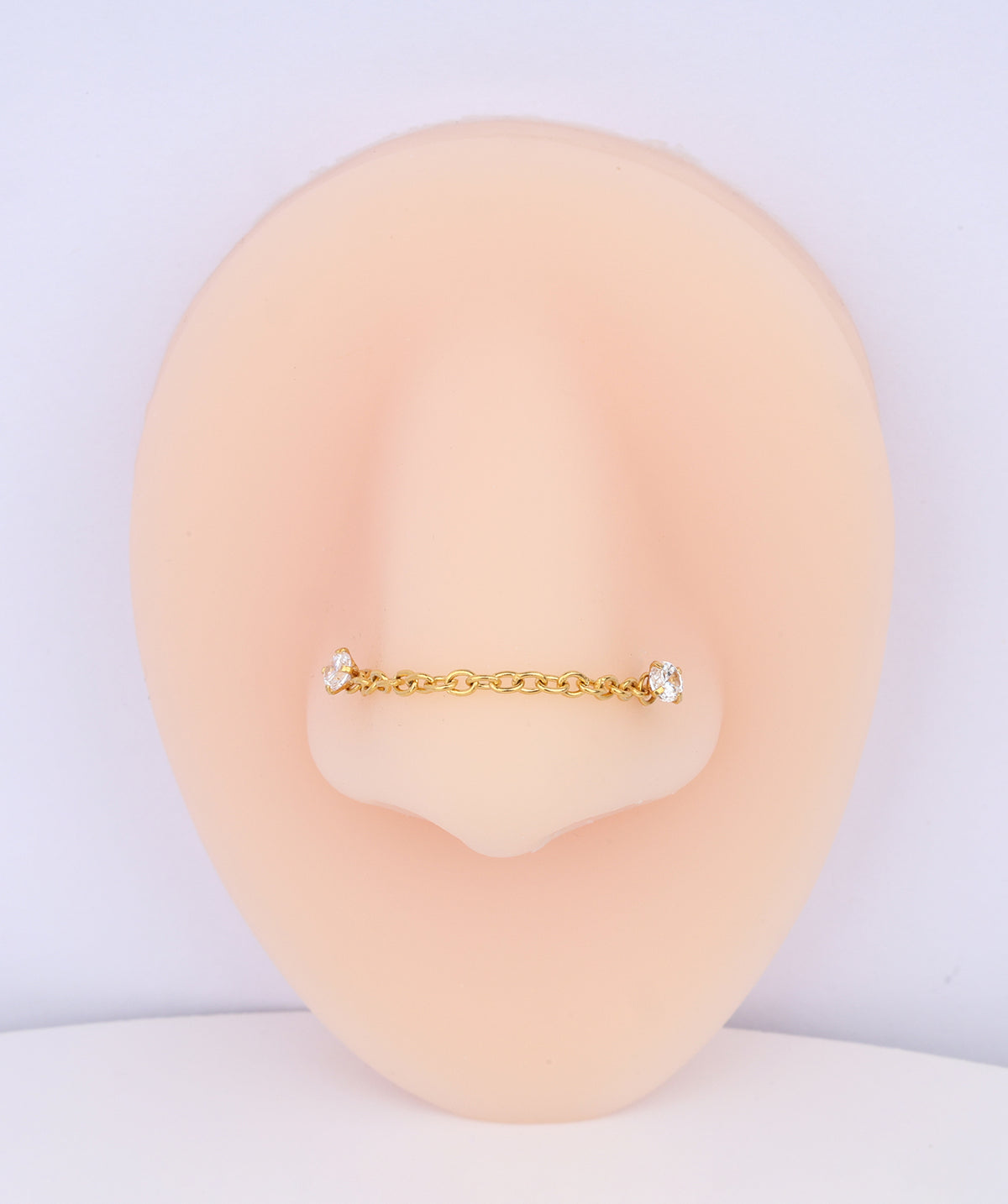 Cool Chain Nose Stud - Stainless Steel - Nostril - Oumo Jewelry