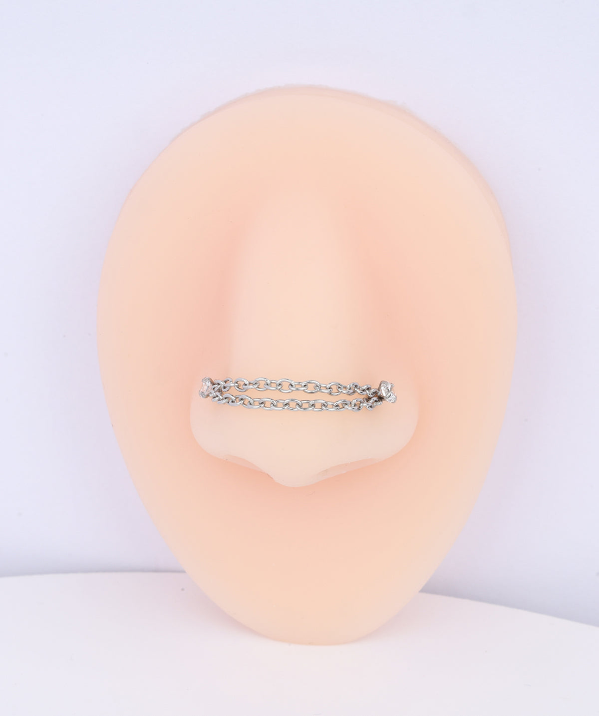 Cool Chain Nose Stud - Stainless Steel - Nostril - Oumo Jewelry