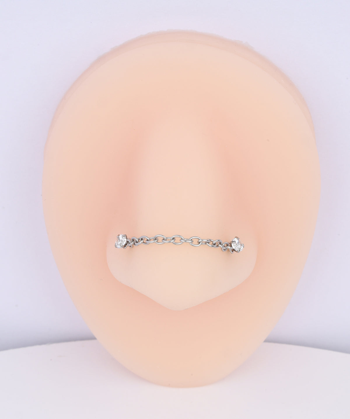 Cool Chain Nose Stud - Stainless Steel - Nostril - Oumo Jewelry