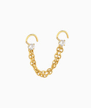 Cool Chain Nose Stud - Stainless Steel - Nostril - Oumo Jewelry