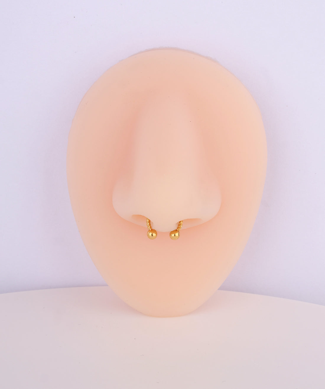 Twisted Ball Nose Ring