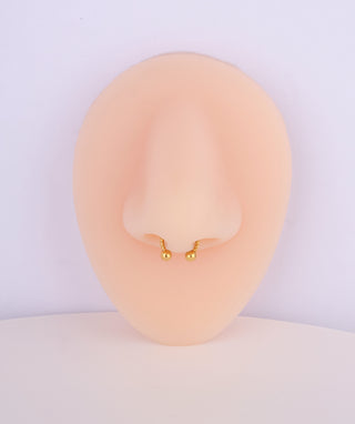 Twisted Ball Nose Ring - OumoJewelry