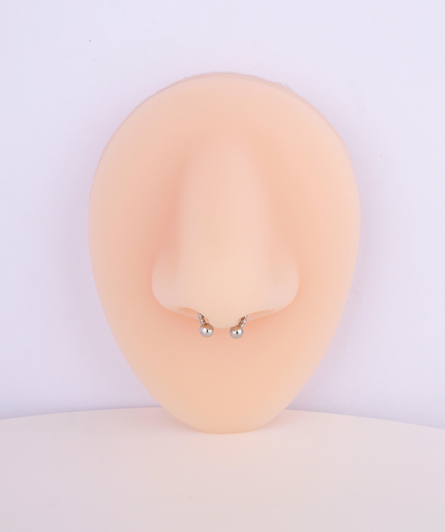 Twisted Ball Nose Ring