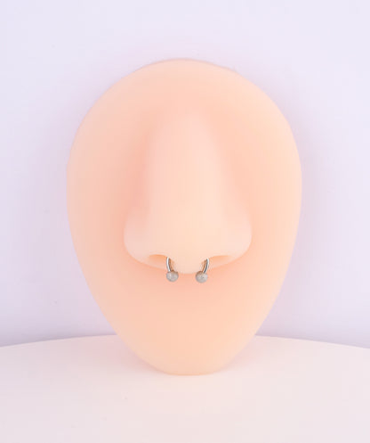 Frosted Ball Nose Ring