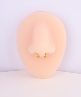 Frosted Ball Nose Ring - OumoJewelry