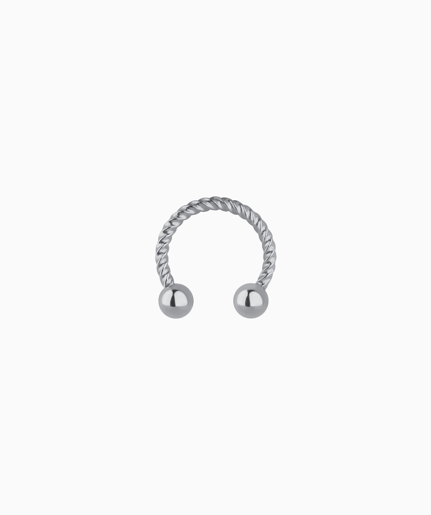 Twisted Ball Nose Ring