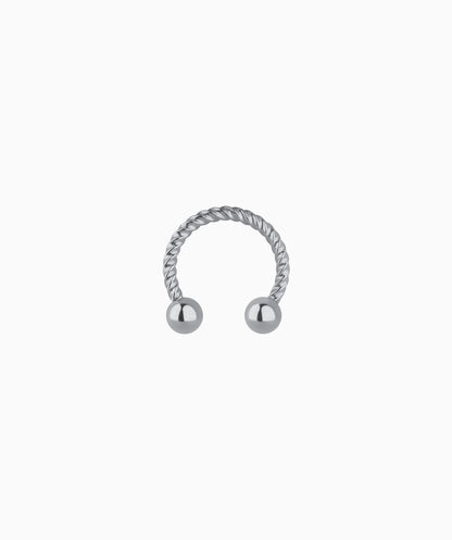 Twisted Ball Nose Ring