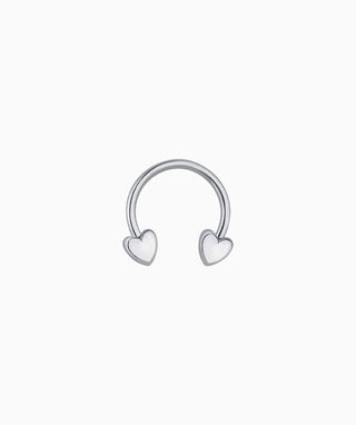 Puffed Heart Nose Ring - OumoJewelry