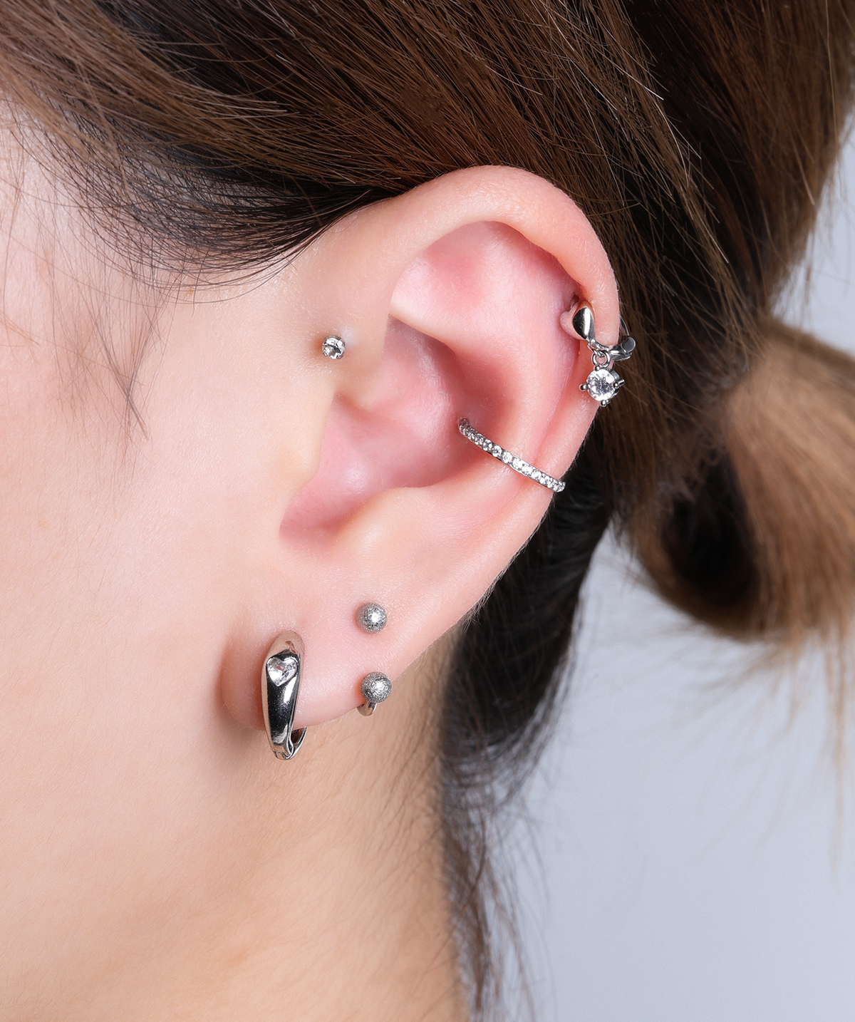 Aurora Horseshoe Ring - Stainless Steel - Upper Lobe, Helix, Forward Helix - Oumo Jewelry